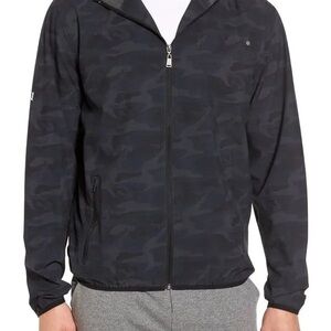 Vuori Men's Black Camo Zip-Front Shell Jacket